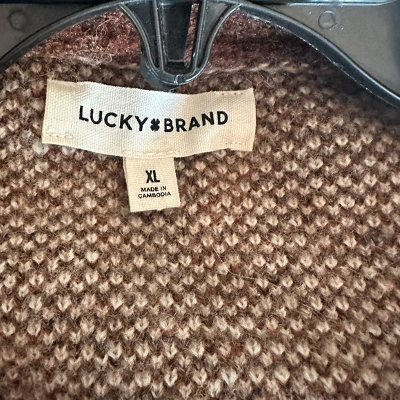 Lucky Women’s Brown and Cream Sweater with Wolf Design - Picture 3 of 5